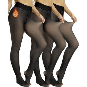 Winter Warm Fleece 3 Pcs Leggings Women Thick Thermal Velvet Tights Cozy Wear